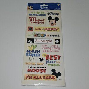 NEW Disney Sandylion Scrapbooking Stickers Parks Disneyland World Vacation Trip